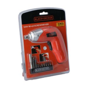 SCREWDRIVER C/L 3.6V W/10BIT SET B&D SCREWDRIVER C/L 3.6V W/10BIT SET B&D
